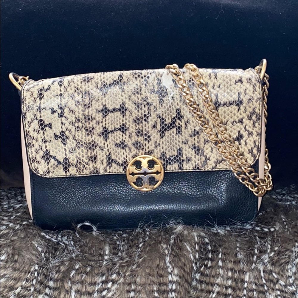 Tory Burch Chelsea Colorblock Snake Crossbody